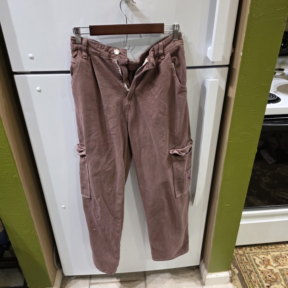 SHEIN Dusty Brown Boyfriend Jeans